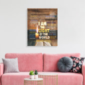 わたしは世界の光である – ヨハネ8:12 キャンバスプリント (インサイチュ (リビング))