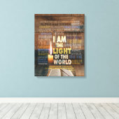 わたしは世界の光である – ヨハネ8:12 キャンバスプリント (インサイチュ (ウッドフロア))