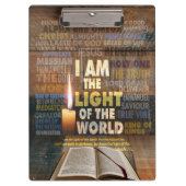 わたしは世界の光である – ヨハネ8:12 クリップボード (正面)