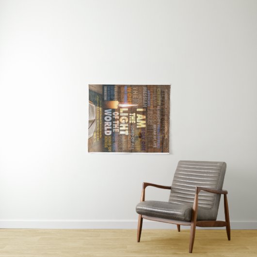 わたしは世界の光である – ヨハネ8:12 タペストリー (インサイチュ(横))