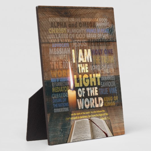 わたしは世界の光である – ヨハネ8:12 フォトプラーク (側面)