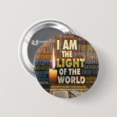 わたしは世界の光である – ヨハネ8:12 缶バッジ (正面&裏面)