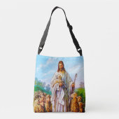 わたしは良き羊飼いのヨハネ10:7-21である クロスボディバッグ (裏面)