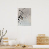 わたなべセイテイバード、葦の中で魚を捕る|過去記事 ポスター (キッチン)