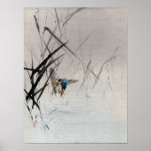 わたなべセイテイバード、葦の中で魚を捕る|過去記事 ポスター (正面)