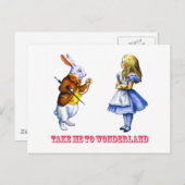 「わた頼をワンダーランドに連れて行け」とうさぎが言った。 ポストカード (正面/裏面)