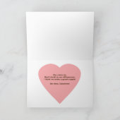 わにおよび白鷺を持つバレンタイン シーズンカード (内部)