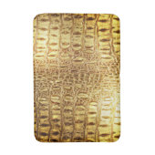 わにまたはワニの皮の光沢がある金ゴールド バスマット (正面縦)