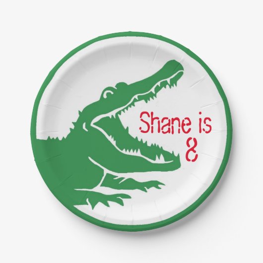 わにカスタムなプレート ペーパープレート (正面)