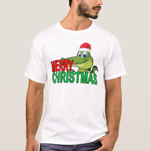 わにクリスマスのTシャツ。.png Tシャツ (正面)