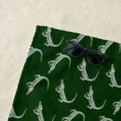 わにパターンヴィンテージの芸術のわにデザイン ビーチタオル (インサイチュ)