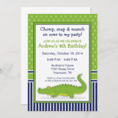 わにパーティの招待状 招待状 (正面/裏面)