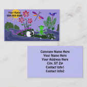 わに名刺に坐っているAJカエル 名刺 (正面/裏面)