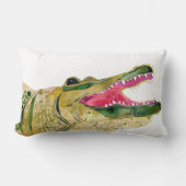 わに水彩画の切断の芸術の枕 ランバークッション (正面)