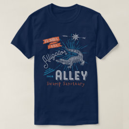 わに細道のフロリダの沼沢地のわにレスリング Tシャツ