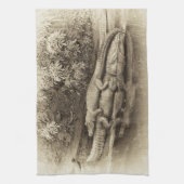 わに背部乗車 キッチンタオル (縦)