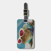 わに身に着けているサングラスの荷物のラベル ラゲッジタグ (正面縦)