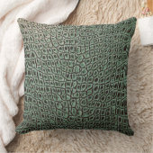 わに革深緑色 クッション (ブランケット)