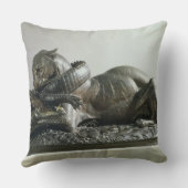 わに1832年をむさぼり食っているトラ(青銅) クッション (裏面)