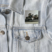 わに1832年をむさぼり食っているトラ(青銅) 缶バッジ (インサイチュ)