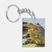 わに。 さしせまった キーホルダー (正面左)