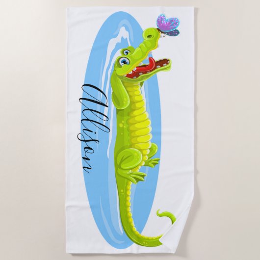 わに ビーチタオル (正面)