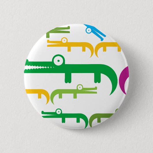 わに 缶バッジ (正面)