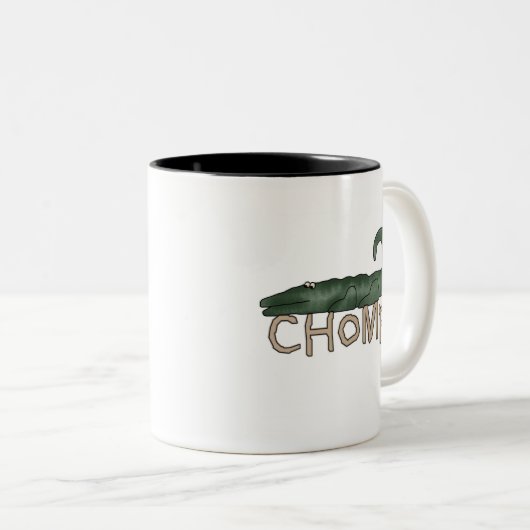 わにTシャツおよびギフトをChomp ツートーンマグカップ (正面右)