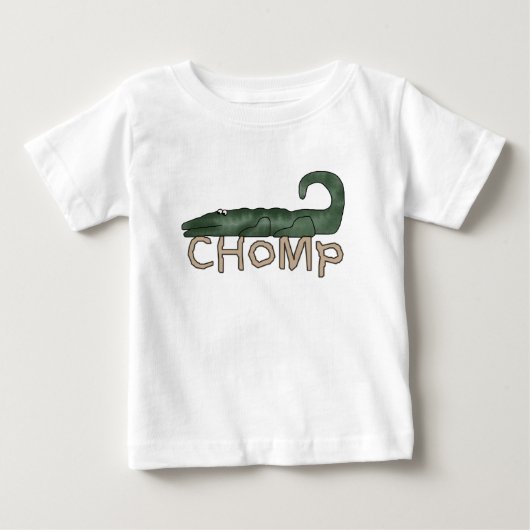 わにTシャツおよびギフトをChomp ベビーTシャツ (正面)