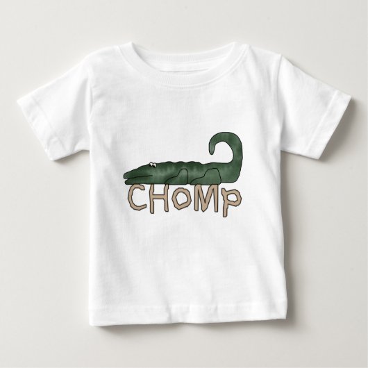 わにTシャツおよびギフトをChomp ベビーTシャツ (正面)