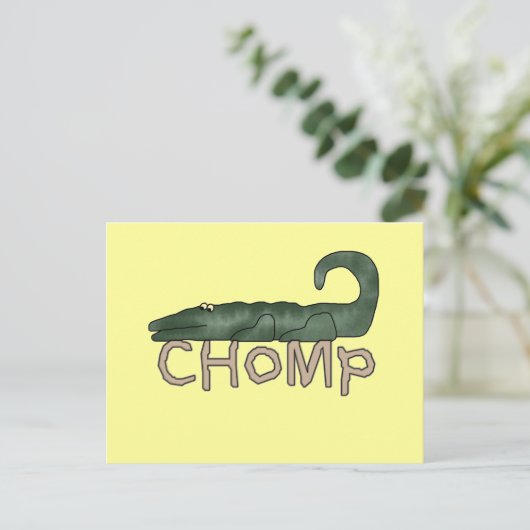 わにTシャツおよびギフトをChomp ポストカード (スタンド正面)