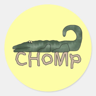 わにTシャツおよびギフトをChomp ラウンドシール