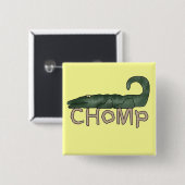 わにTシャツおよびギフトをChomp 缶バッジ (正面&裏面)