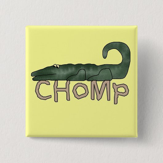 わにTシャツおよびギフトをChomp 缶バッジ (正面)