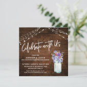 わびさびの灯り 野生の花たちと共に ジャーでお祝いしよう 招待状 (スタンド正面)