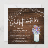 わびさびの灯り 野生の花たちと共に ジャーでお祝いしよう 招待状 (正面)