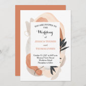 わびさび水彩ウェディング招待状 招待状 (正面/裏面)