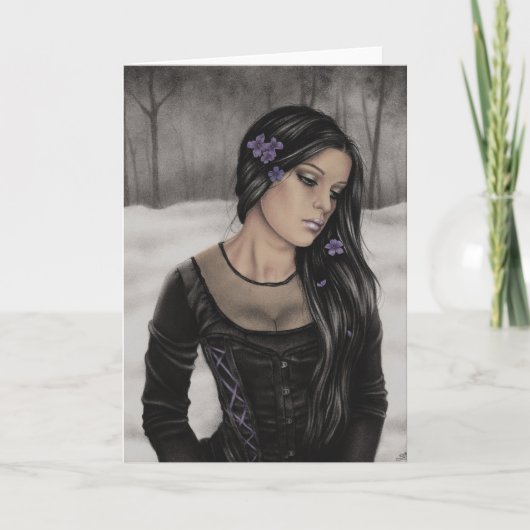 わびしい冬の挨拶状 カード (正面)