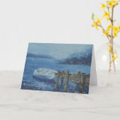 わびしい波止場の挨拶状 カード (黄色い花)