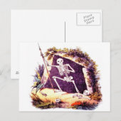 わびしく古いDeath王の郵便はがき ポストカード (正面/裏面)