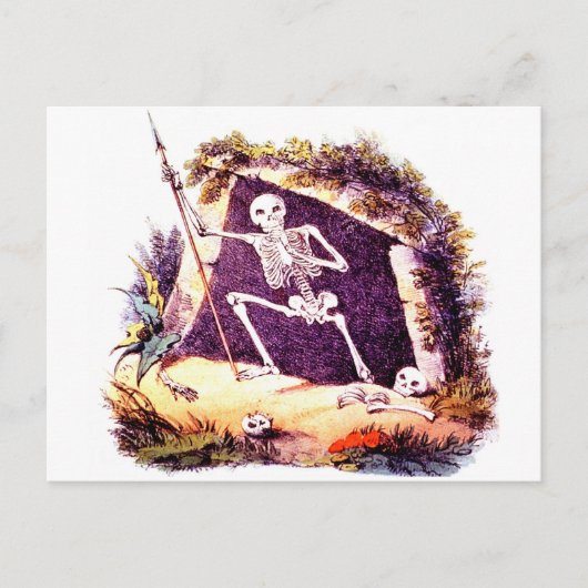 わびしく古いDeath王の郵便はがき ポストカード (正面)