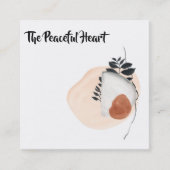 *~*わびサビ抽象芸術インミニマルクAR27シンプル スクエア名刺 (正面)