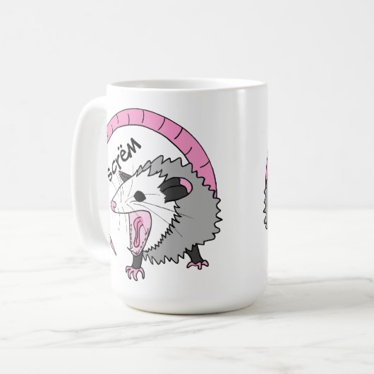 わめくふくろねずみの明るい色 コーヒーマグカップ (正面左)