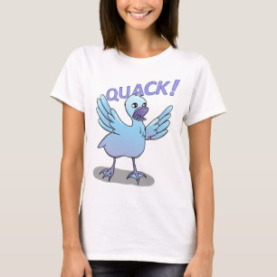 わめくアヒルの落書きのヌードルのデザイン Tシャツ