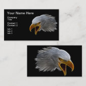 わめくアメリカの白頭鷲の頭部 名刺 (正面/裏面)