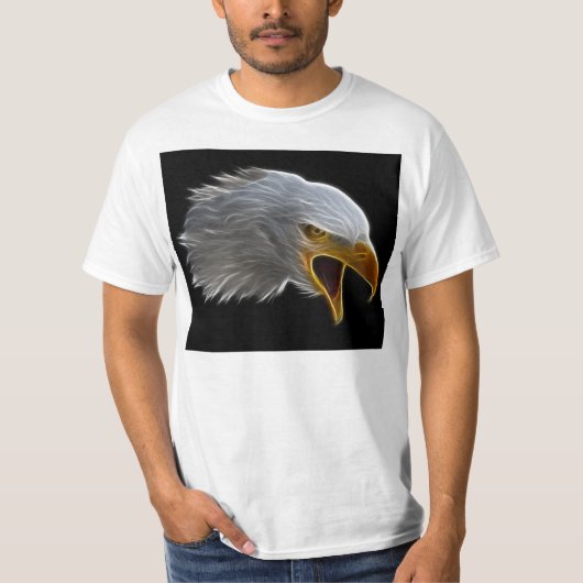 わめくアメリカの白頭鷲の頭部 Tシャツ (正面)