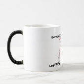 わめくイカの"コーヒー"色変更のマグ モーフィングマグカップ (左)