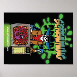 わめくスープ! Deadwestのマイクロウェーブロゴポスター ポスター