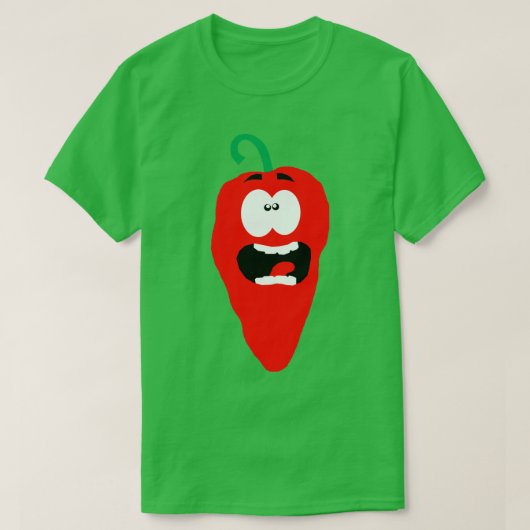 わめく猛烈なチリペッパー Tシャツ (デザイン正面)