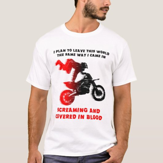 わめく血の土のバイクのモトクロスのワイシャツ Tシャツ (正面)